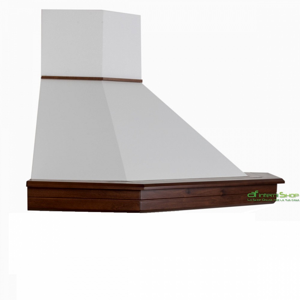 Cappa classica STOCK angolo 90X90 rustica legno noce con motore